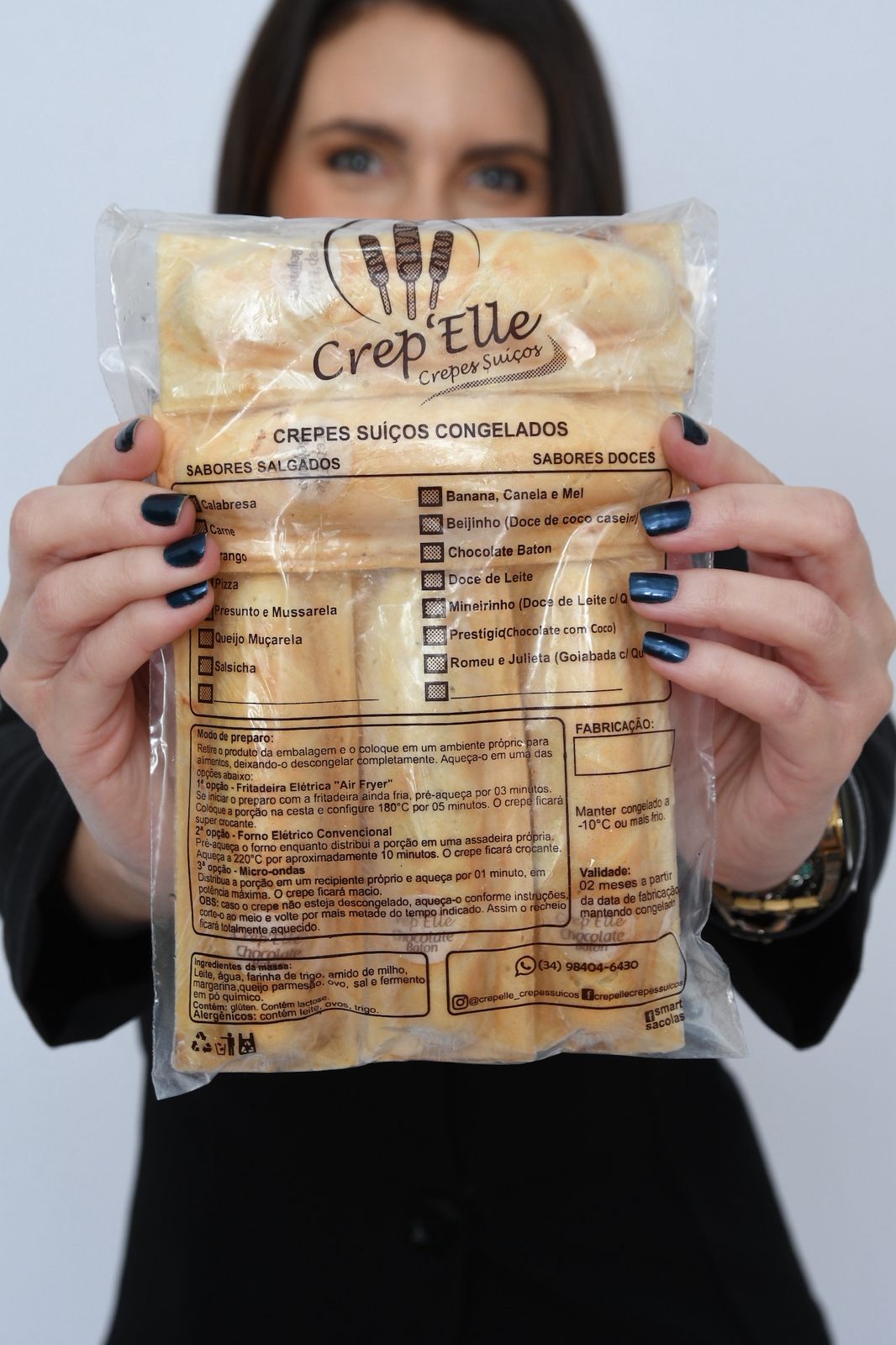 Embalagem de crepe congelado